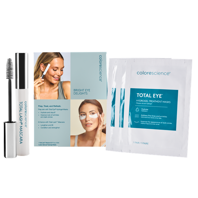 Bright Eye Delight Kit: Total Lash Mascara + Total Eye Hydrogel Treatment Masks || all