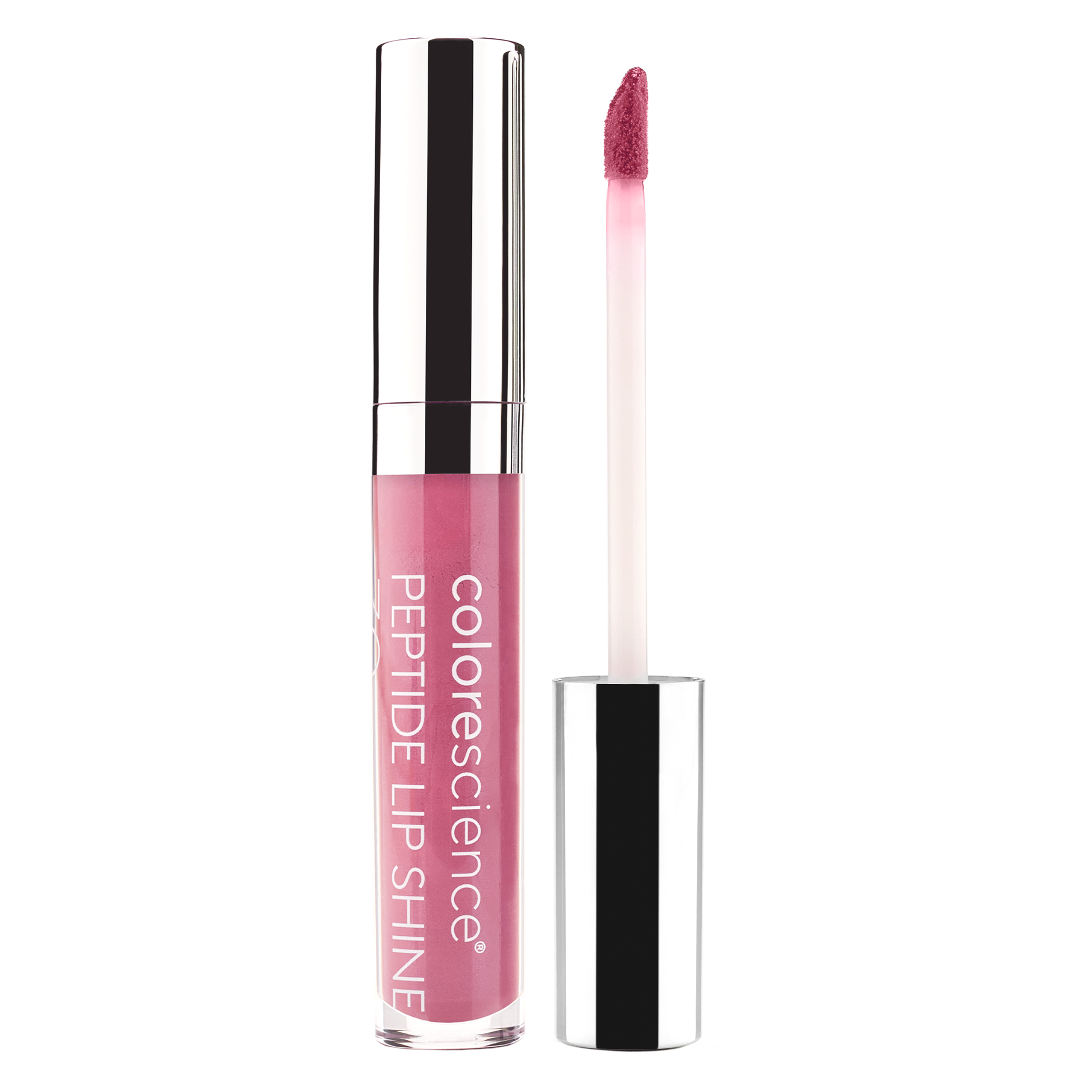 Peptide Lip Shine SPF 30 pink bottle || pink